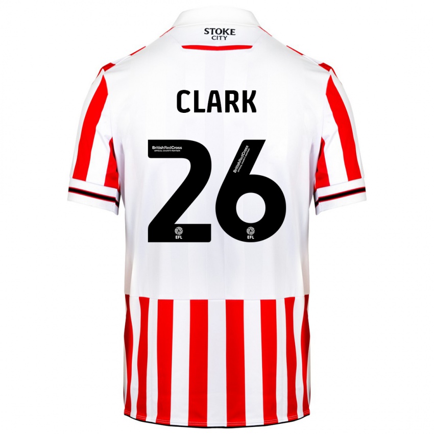 Férfi Ciaran Clark #26 Piros Fehér Hazai Jersey 2023/24 Mez Póló Ing
