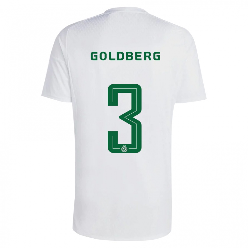 Férfi Shon Goldberg #3 Zöldes-Kék Idegenbeli Jersey 2023/24 Mez Póló Ing