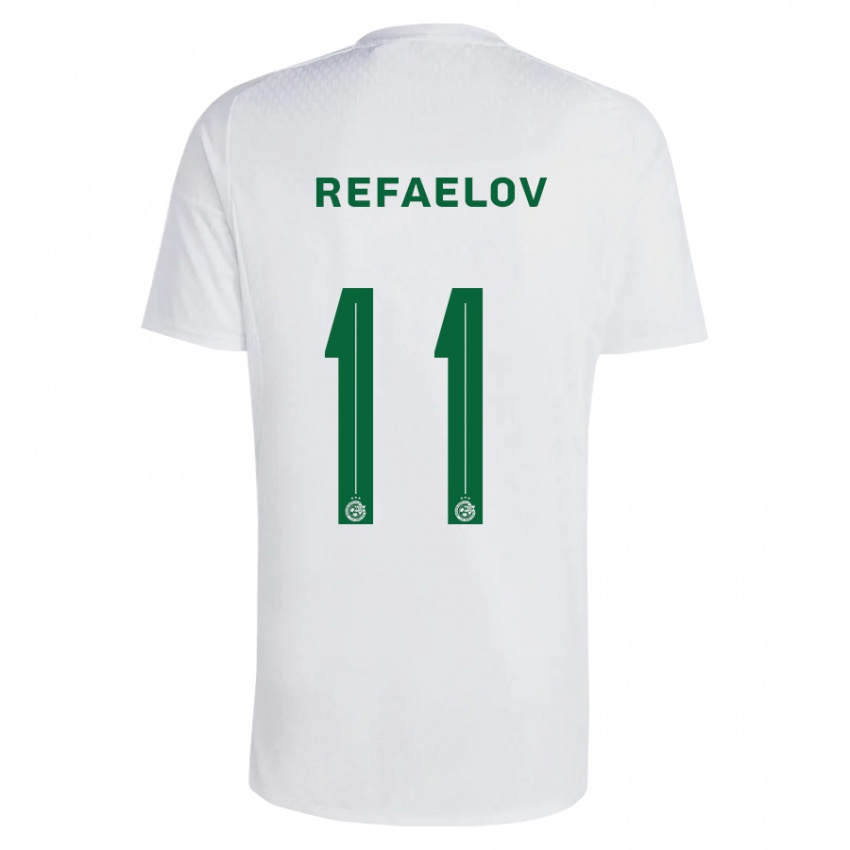 Férfi Lior Refaelov #11 Zöldes-Kék Idegenbeli Jersey 2023/24 Mez Póló Ing