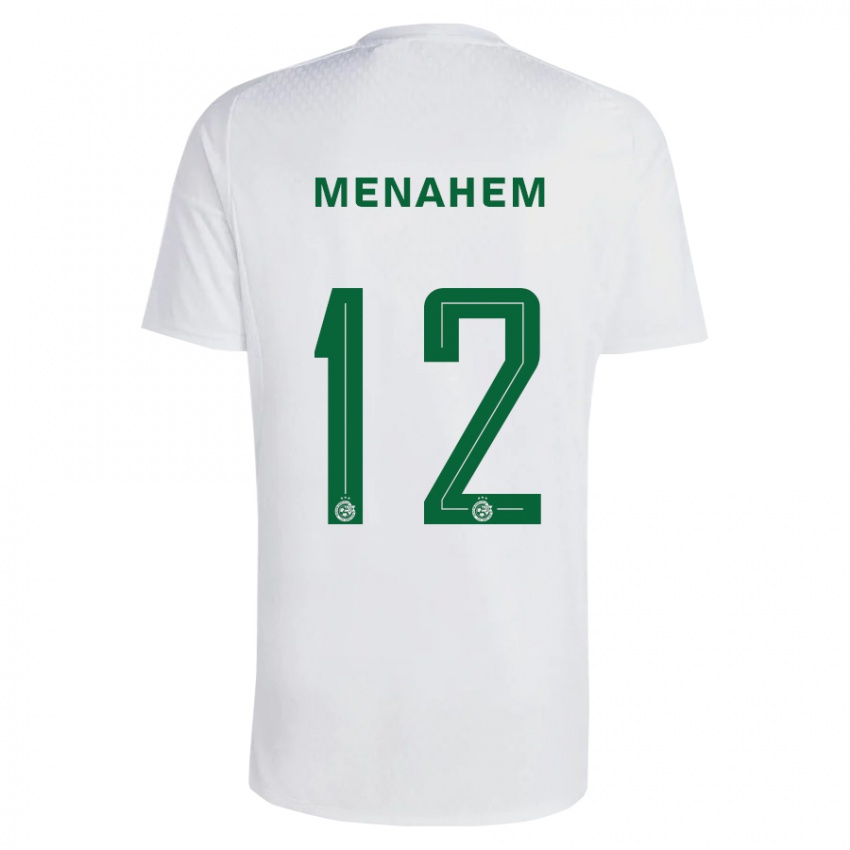 Férfi Sun Menahem #12 Zöldes-Kék Idegenbeli Jersey 2023/24 Mez Póló Ing