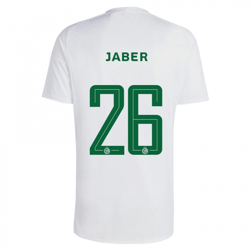 Férfi Mahmoud Jaber #26 Zöldes-Kék Idegenbeli Jersey 2023/24 Mez Póló Ing