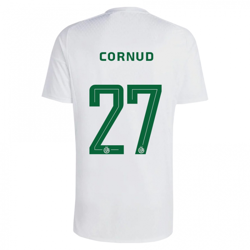 Férfi Pierre Cornud #27 Zöldes-Kék Idegenbeli Jersey 2023/24 Mez Póló Ing