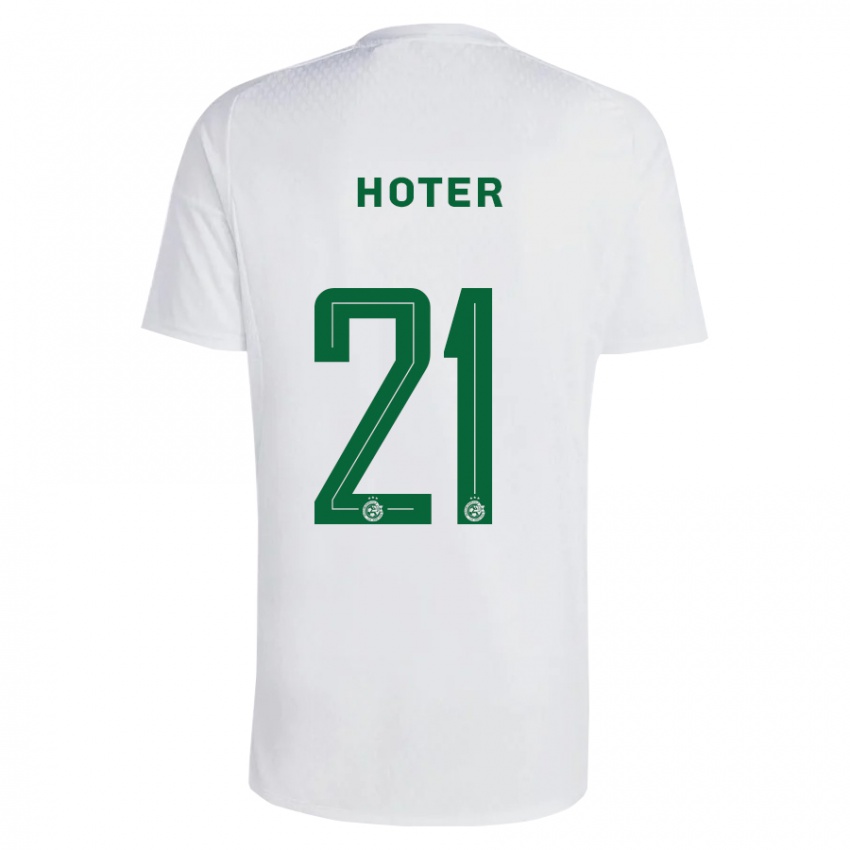 Férfi Tavor Hoter #21 Zöldes-Kék Idegenbeli Jersey 2023/24 Mez Póló Ing