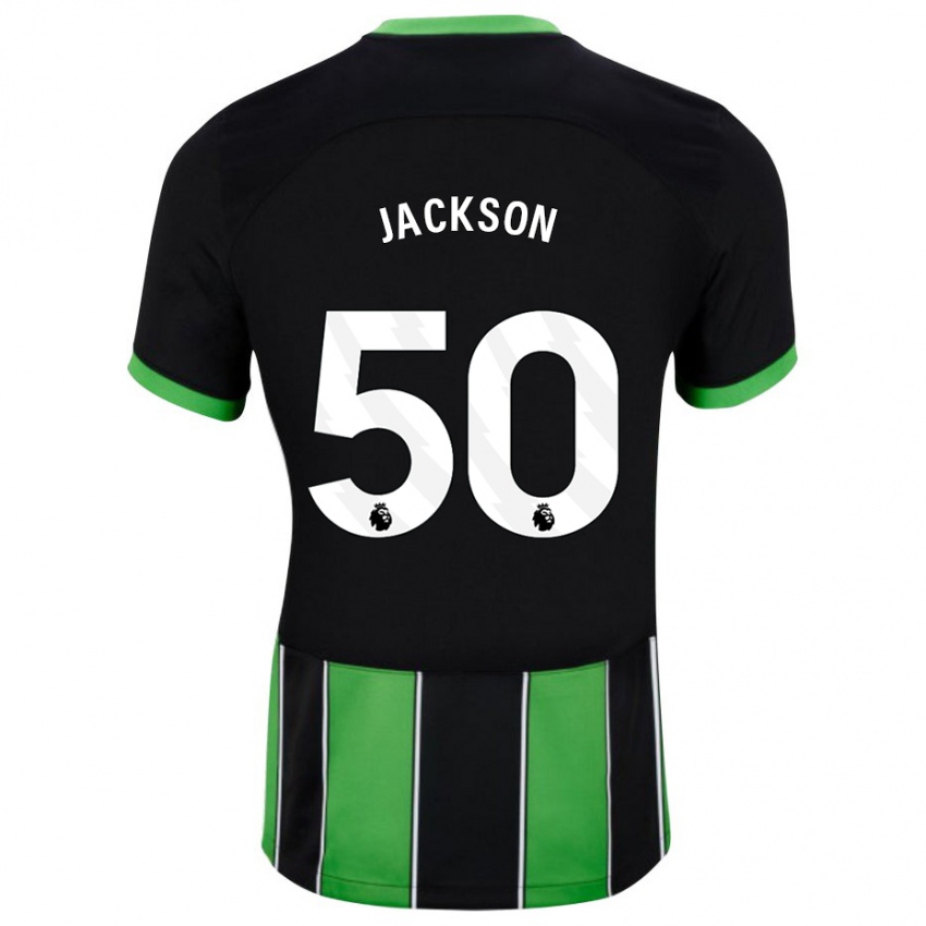 Férfi Ben Jackson #50 Fekete Zöld Idegenbeli Jersey 2023/24 Mez Póló Ing