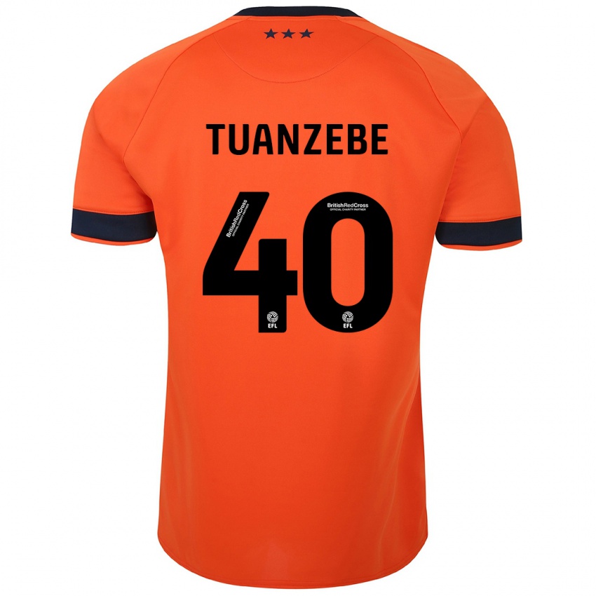 Férfi Axel Tuanzebe #40 Narancs Idegenbeli Jersey 2023/24 Mez Póló Ing