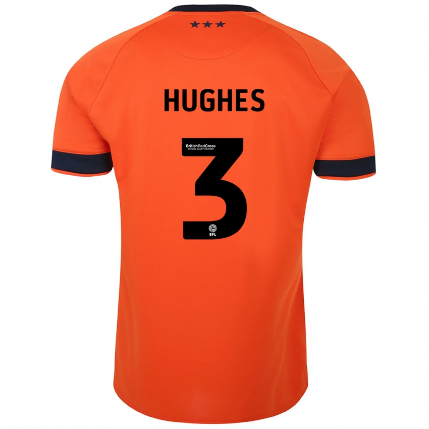 Férfi Summer Hughes #3 Narancs Idegenbeli Jersey 2023/24 Mez Póló Ing