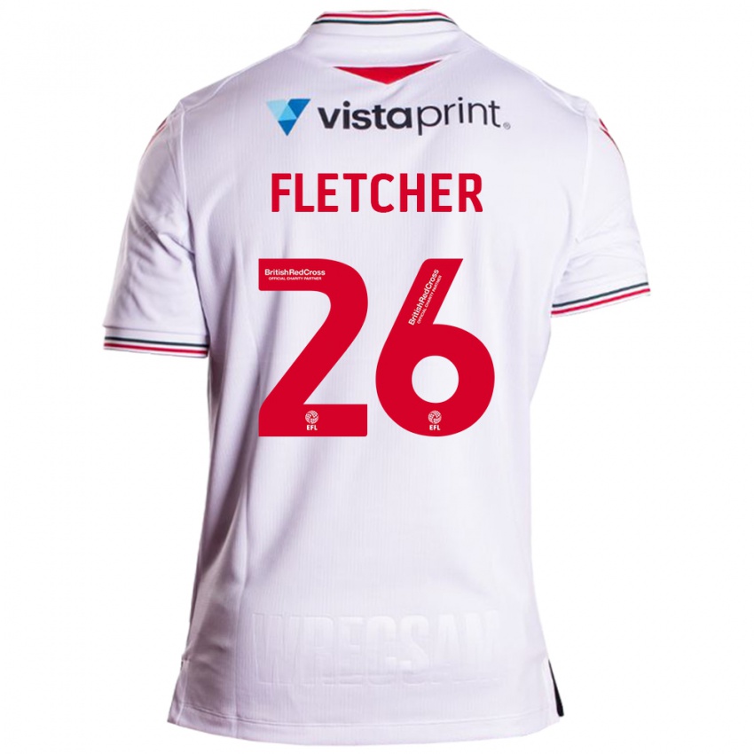 Férfi Steven Fletcher #26 Fehér Idegenbeli Jersey 2023/24 Mez Póló Ing