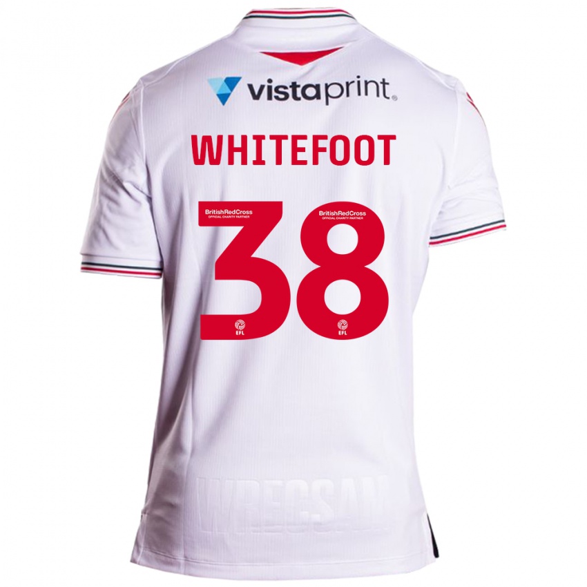 Férfi Lily Whitefoot #38 Fehér Idegenbeli Jersey 2023/24 Mez Póló Ing