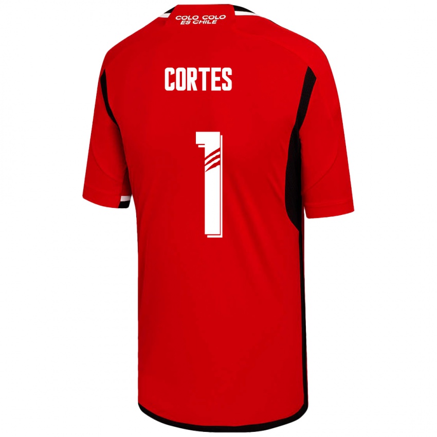 Férfi Brayan Cortés #1 Piros Idegenbeli Jersey 2023/24 Mez Póló Ing