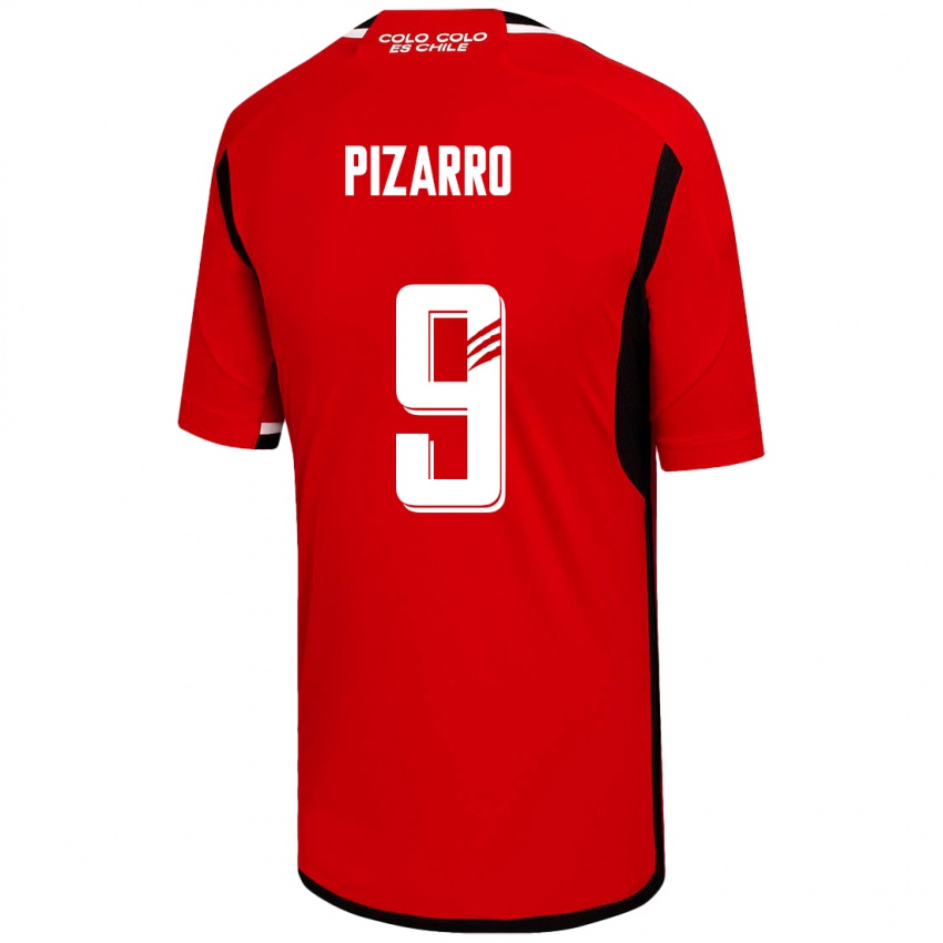 Férfi Damián Pizarro #9 Piros Idegenbeli Jersey 2023/24 Mez Póló Ing