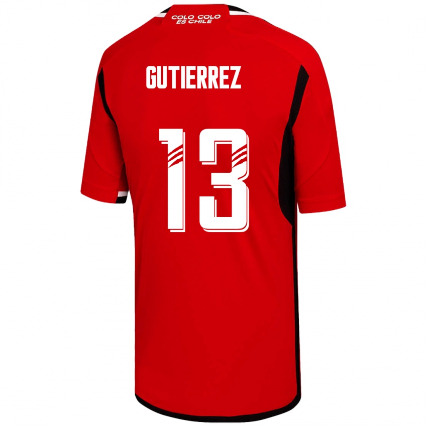 Férfi Bruno Gutiérrez #13 Piros Idegenbeli Jersey 2023/24 Mez Póló Ing