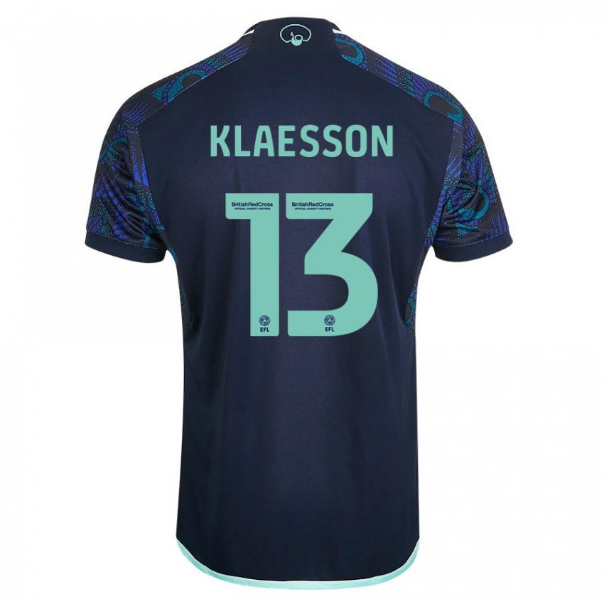 Női Kristoffer Klaesson #13 Kék Idegenbeli Jersey 2023/24 Mez Póló Ing