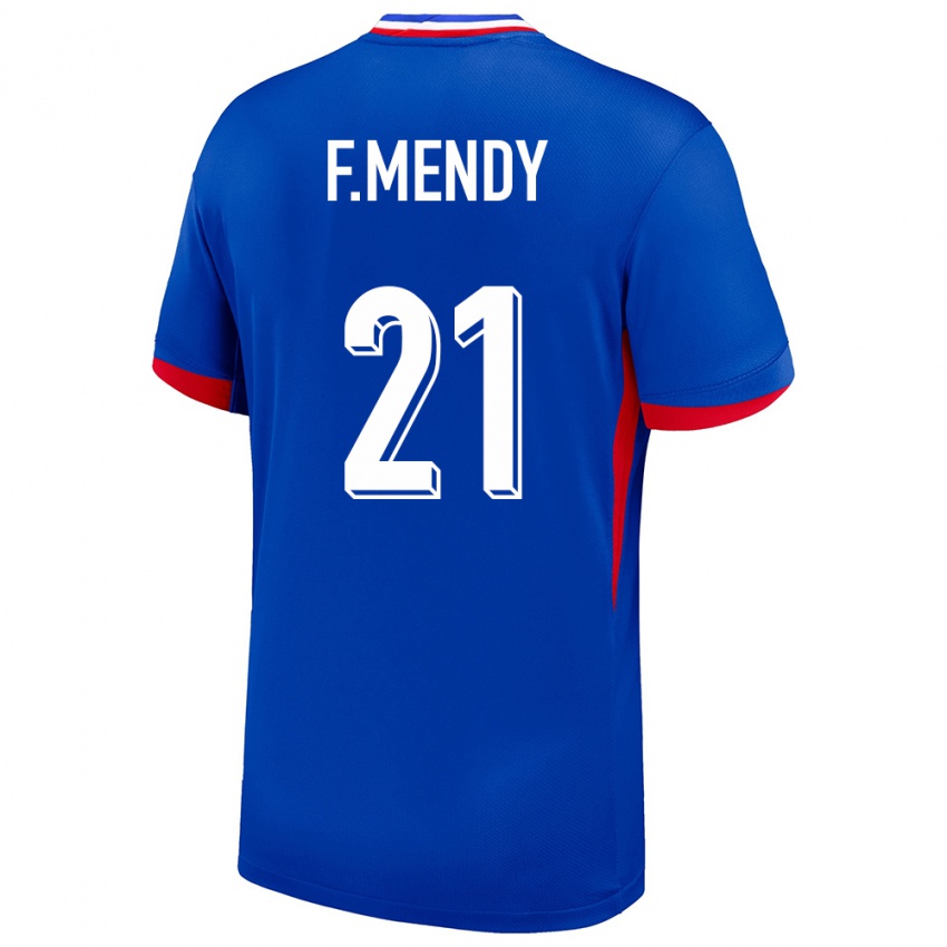 Gyermek Franciaország Ferland Mendy #21 Kék Hazai Jersey 24-26 Mez Póló Ing