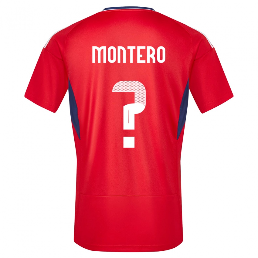 Gyermek Costa Rica Claudio Montero #0 Piros Hazai Jersey 24-26 Mez Póló Ing