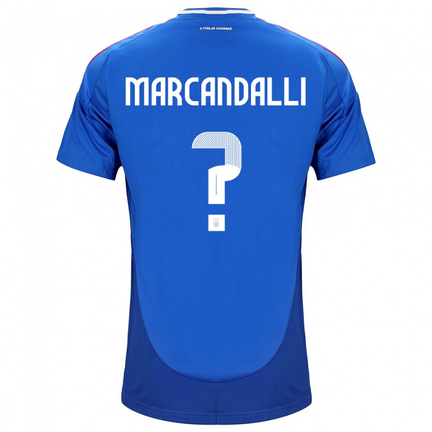 Gyermek Olaszország Alessandro Marcandalli #0 Kék Hazai Jersey 24-26 Mez Póló Ing