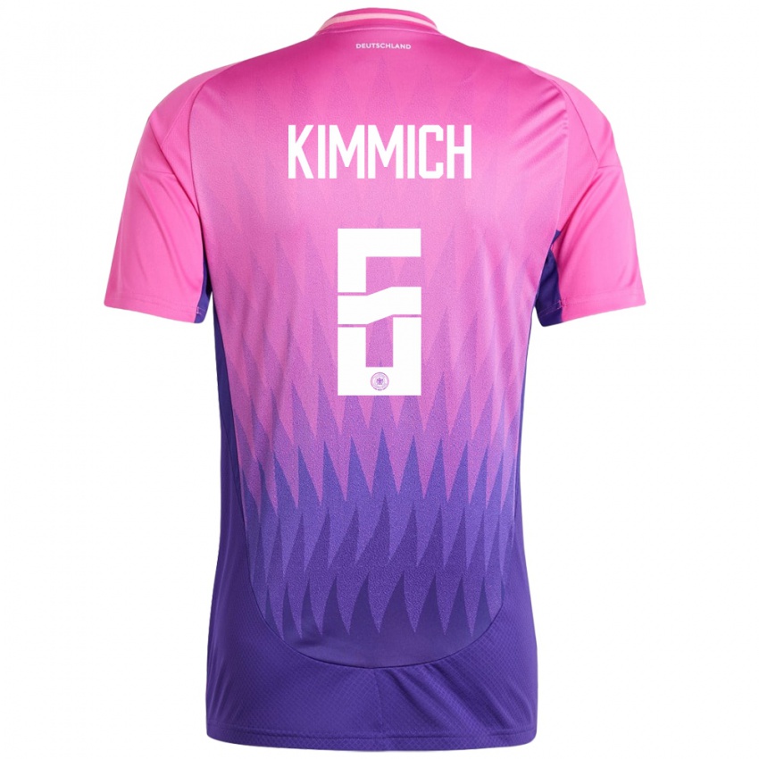Gyermek Németország Joshua Kimmich #6 Pink Lila Idegenbeli Jersey 24-26 Mez Póló Ing