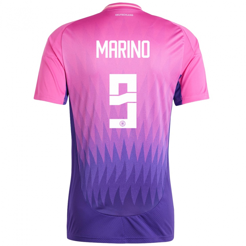 Gyermek Németország Stefano Marino #9 Pink Lila Idegenbeli Jersey 24-26 Mez Póló Ing