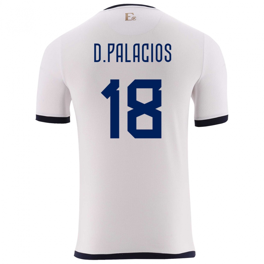 Gyermek Ecuador Diego Palacios #18 Fehér Idegenbeli Jersey 24-26 Mez Póló Ing