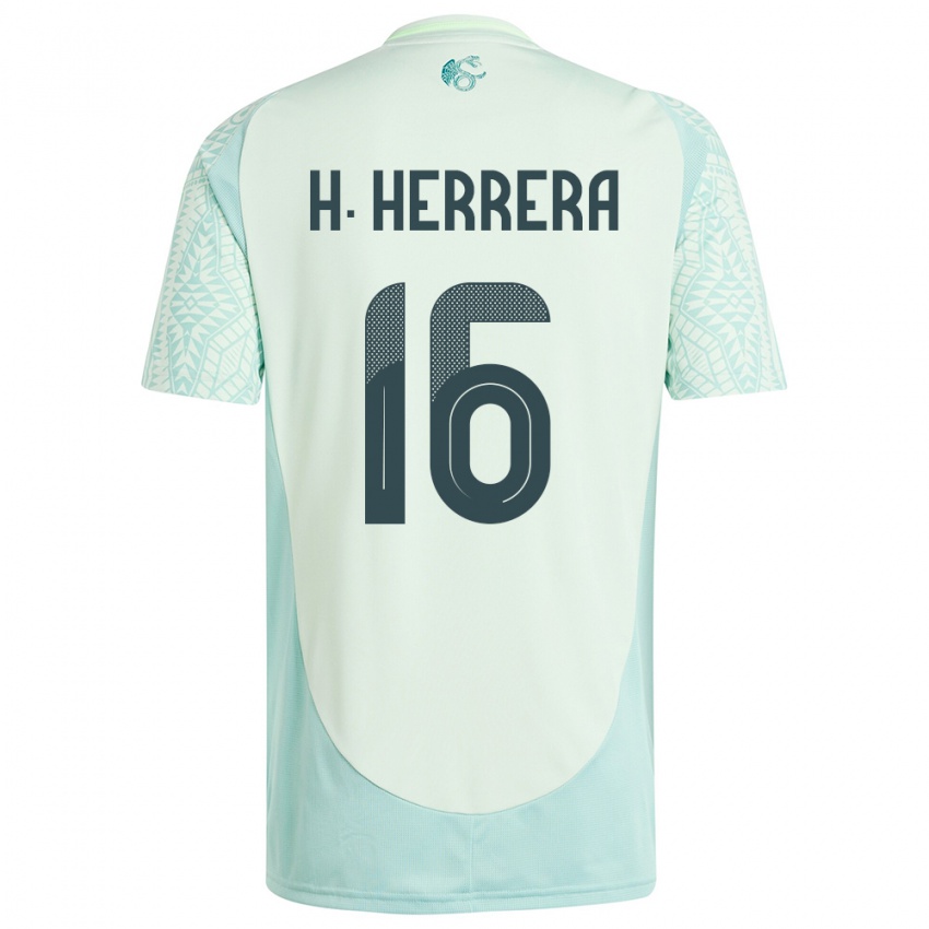 Gyermek Mexikó Hector Herrera #16 Vászonzöld Idegenbeli Jersey 24-26 Mez Póló Ing