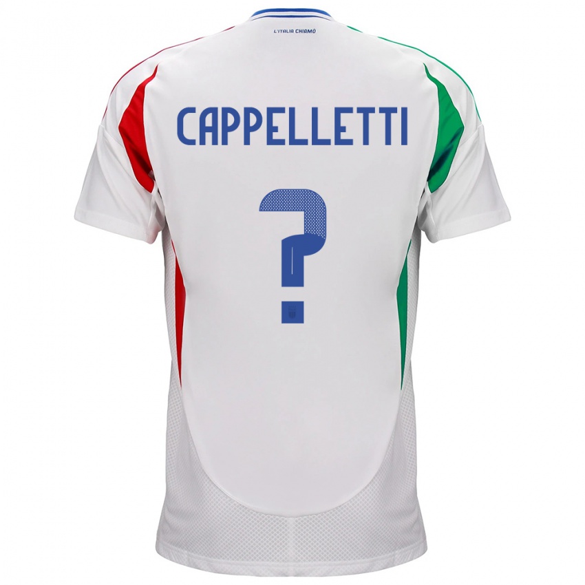 Gyermek Olaszország Mattia Cappelletti #0 Fehér Idegenbeli Jersey 24-26 Mez Póló Ing