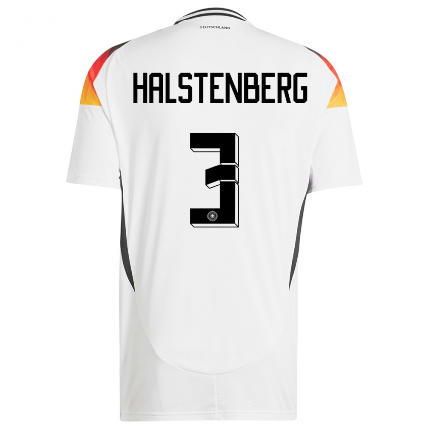 Férfi Németország Marcel Halstenberg #3 Fehér Hazai Jersey 24-26 Mez Póló Ing