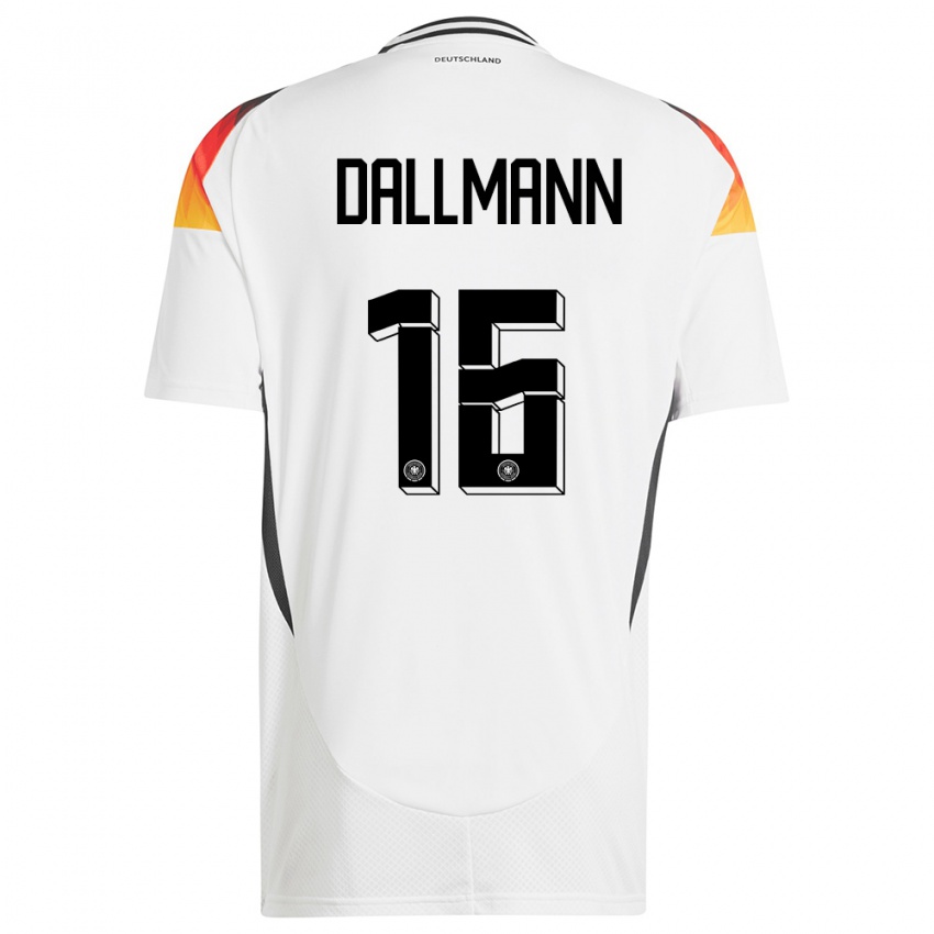 Férfi Németország Linda Dallmann #16 Fehér Hazai Jersey 24-26 Mez Póló Ing
