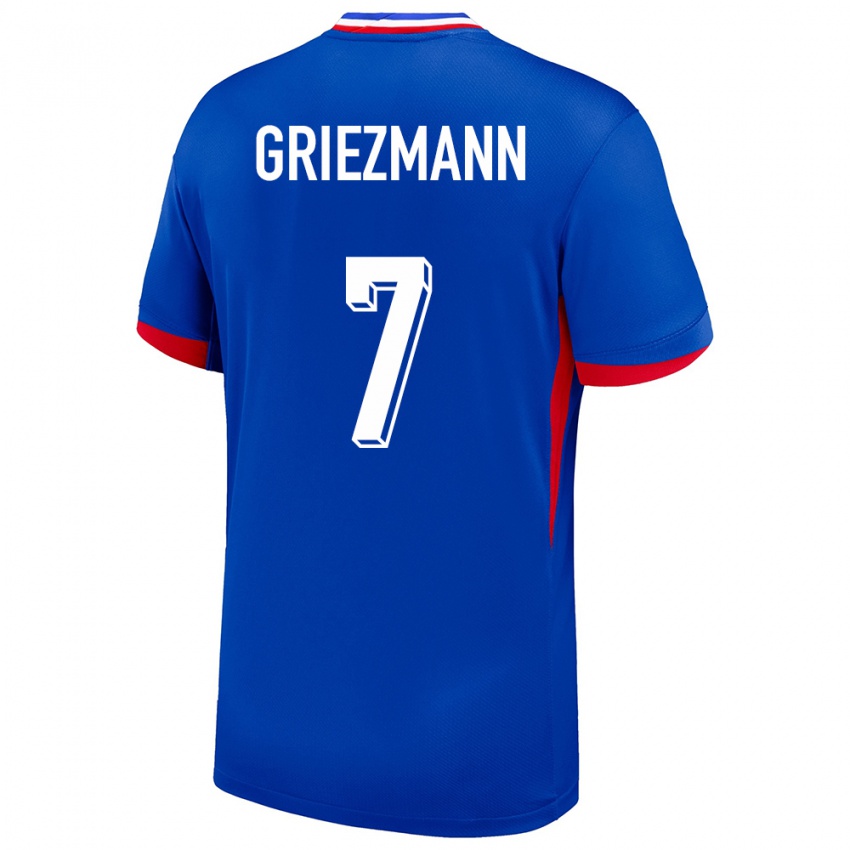 Férfi Franciaország Antoine Griezmann #7 Kék Hazai Jersey 24-26 Mez Póló Ing