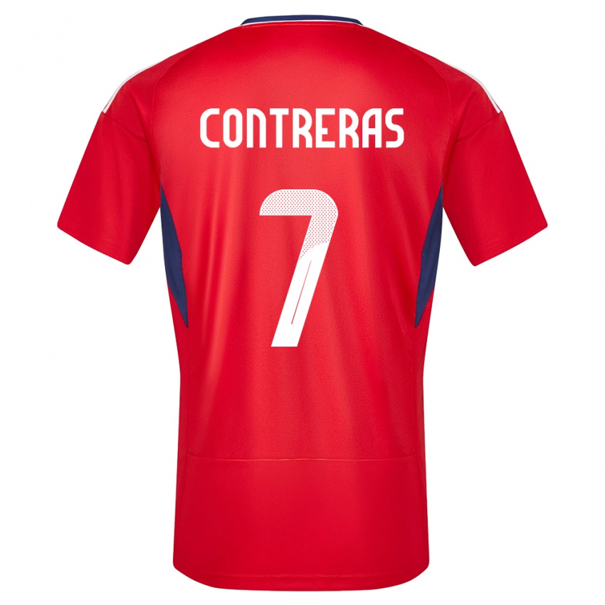 Férfi Costa Rica Anthony Contreras #7 Piros Hazai Jersey 24-26 Mez Póló Ing