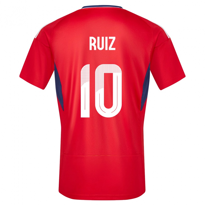 Férfi Costa Rica Bryan Ruiz #10 Piros Hazai Jersey 24-26 Mez Póló Ing
