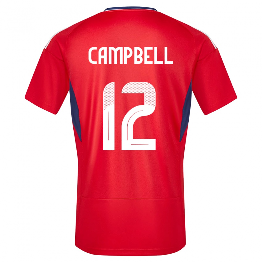 Férfi Costa Rica Joel Campbell #12 Piros Hazai Jersey 24-26 Mez Póló Ing