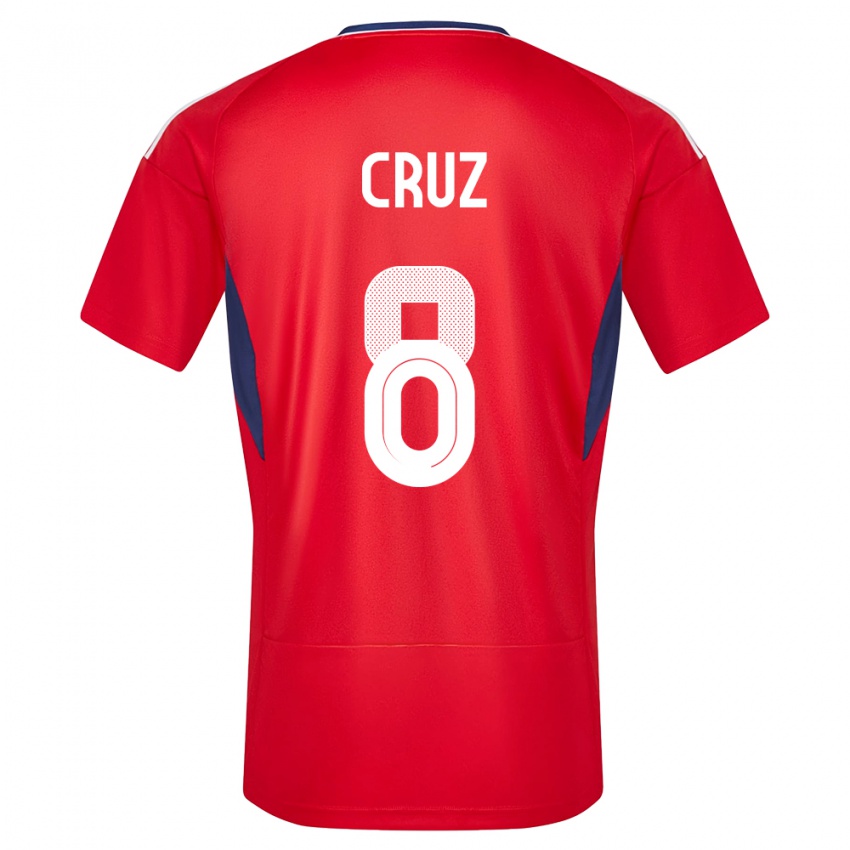 Férfi Costa Rica Daniela Cruz #8 Piros Hazai Jersey 24-26 Mez Póló Ing
