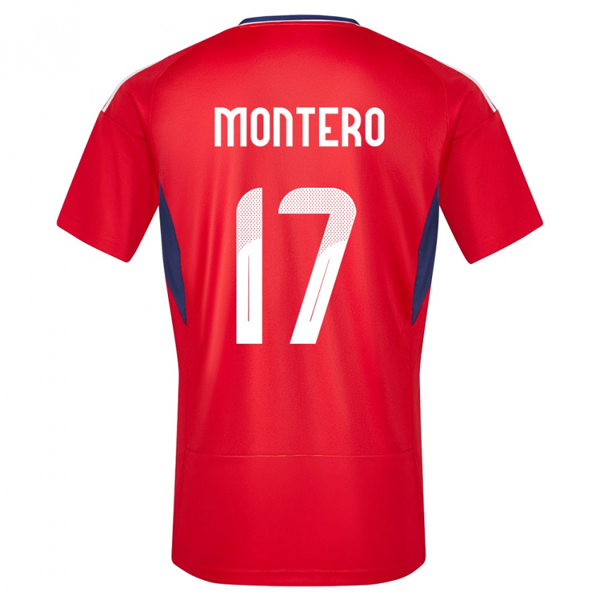 Férfi Costa Rica Michelle Montero #17 Piros Hazai Jersey 24-26 Mez Póló Ing