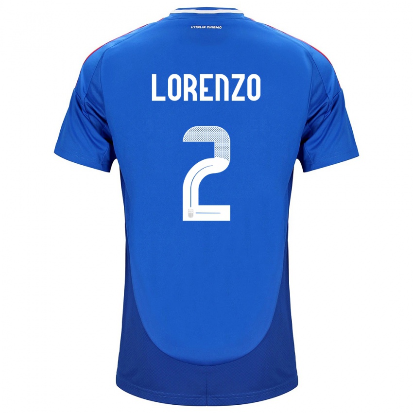 Férfi Olaszország Giovanni Di Lorenzo #2 Kék Hazai Jersey 24-26 Mez Póló Ing