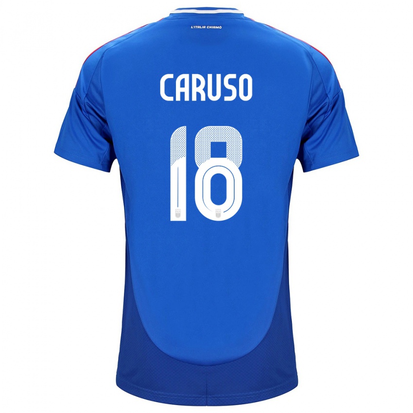 Férfi Olaszország Arianna Caruso #18 Kék Hazai Jersey 24-26 Mez Póló Ing