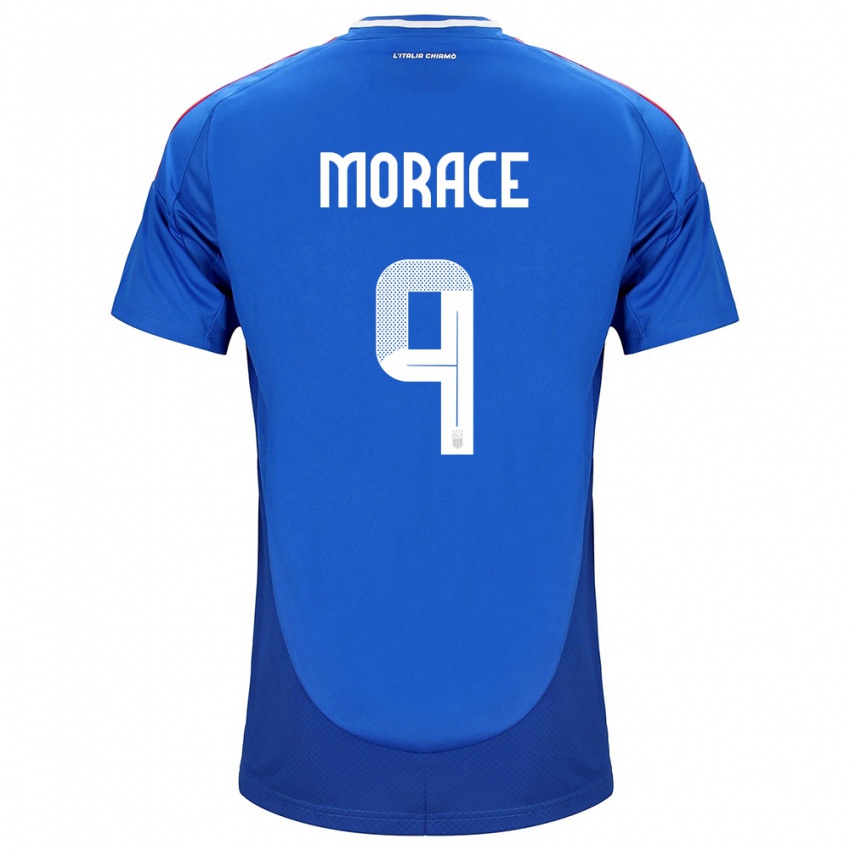 Férfi Olaszország Carolina Morace #9 Kék Hazai Jersey 24-26 Mez Póló Ing