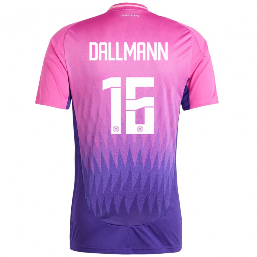 Férfi Németország Linda Dallmann #16 Pink Lila Idegenbeli Jersey 24-26 Mez Póló Ing