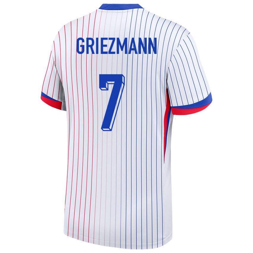 Férfi Franciaország Antoine Griezmann #7 Fehér Idegenbeli Jersey 24-26 Mez Póló Ing