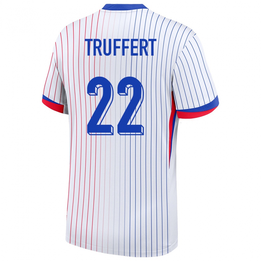 Férfi Franciaország Adrien Truffert #22 Fehér Idegenbeli Jersey 24-26 Mez Póló Ing