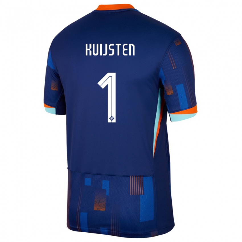 Férfi Hollandia Tristan Kuijsten #1 Kék Idegenbeli Jersey 24-26 Mez Póló Ing