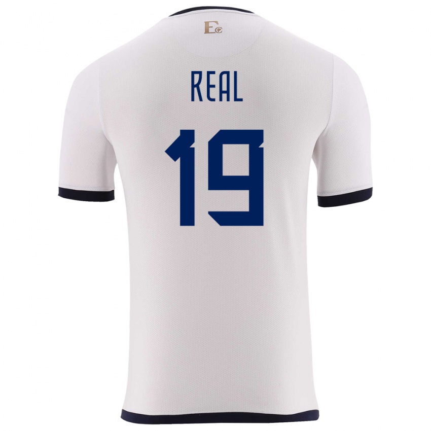 Férfi Ecuador Kerlly Real #19 Fehér Idegenbeli Jersey 24-26 Mez Póló Ing