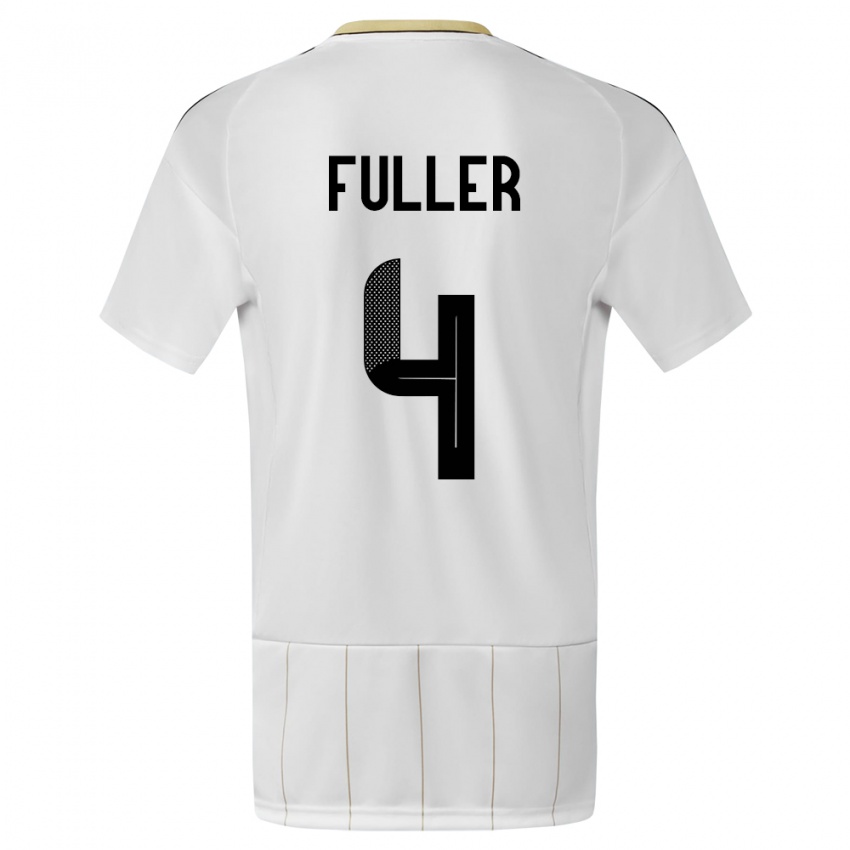 Férfi Costa Rica Keysher Fuller #4 Fehér Idegenbeli Jersey 24-26 Mez Póló Ing