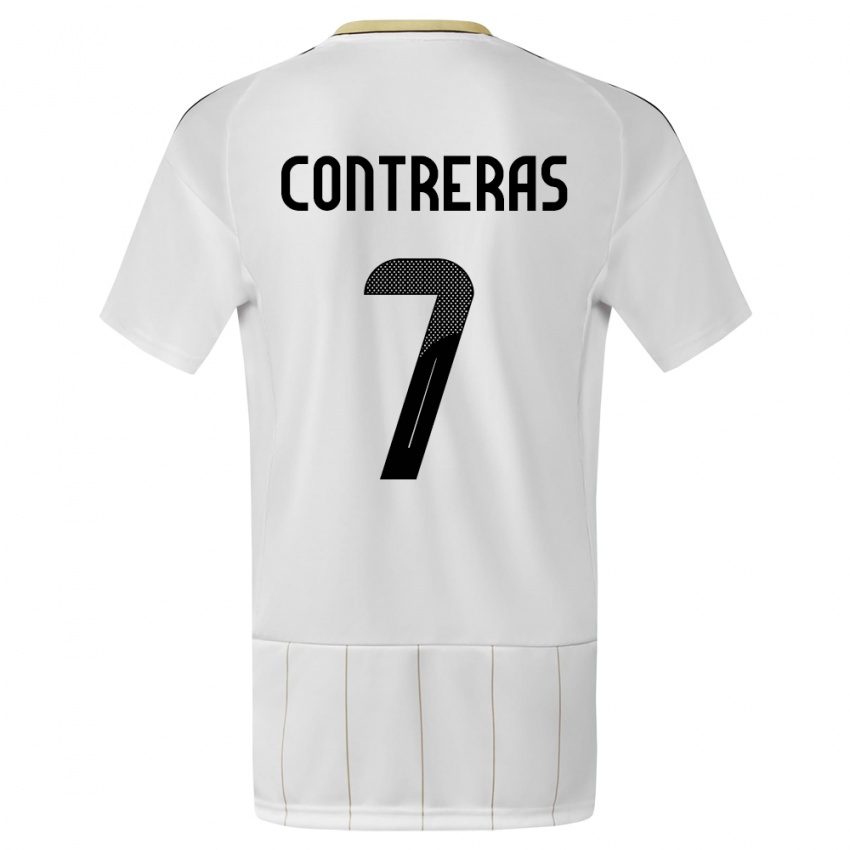 Férfi Costa Rica Anthony Contreras #7 Fehér Idegenbeli Jersey 24-26 Mez Póló Ing