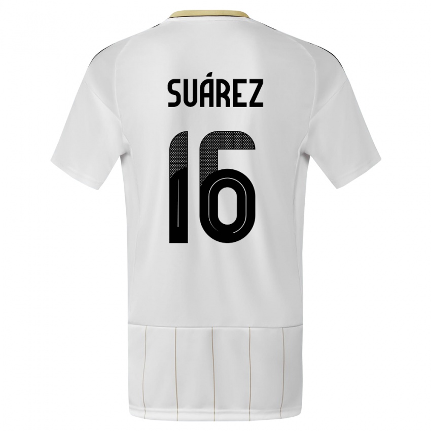 Férfi Costa Rica Aaron Suarez #16 Fehér Idegenbeli Jersey 24-26 Mez Póló Ing