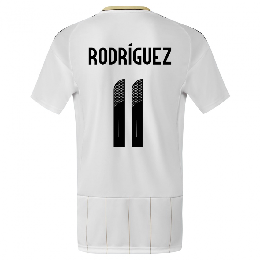 Férfi Costa Rica Raquel Rodriguez #11 Fehér Idegenbeli Jersey 24-26 Mez Póló Ing