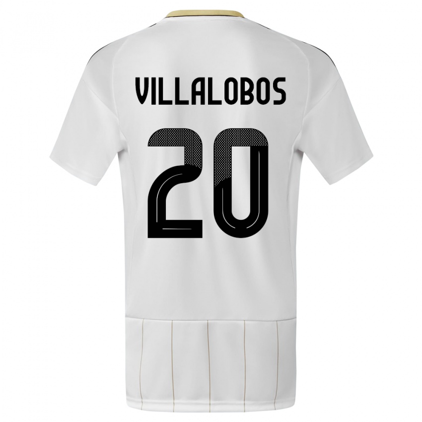 Férfi Costa Rica Fabiola Villalobos #20 Fehér Idegenbeli Jersey 24-26 Mez Póló Ing
