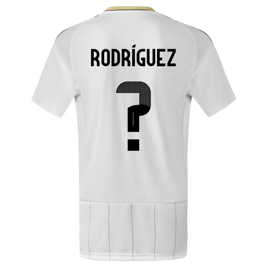 Férfi Costa Rica Bradley Rodriguez #0 Fehér Idegenbeli Jersey 24-26 Mez Póló Ing