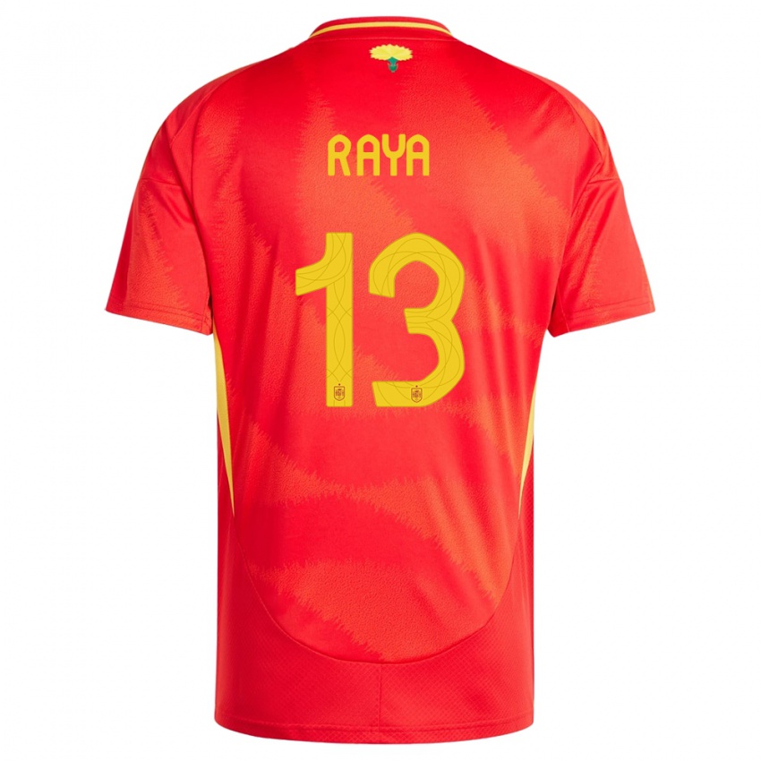 Női Spanyolország David Raya #13 Piros Hazai Jersey 24-26 Mez Póló Ing