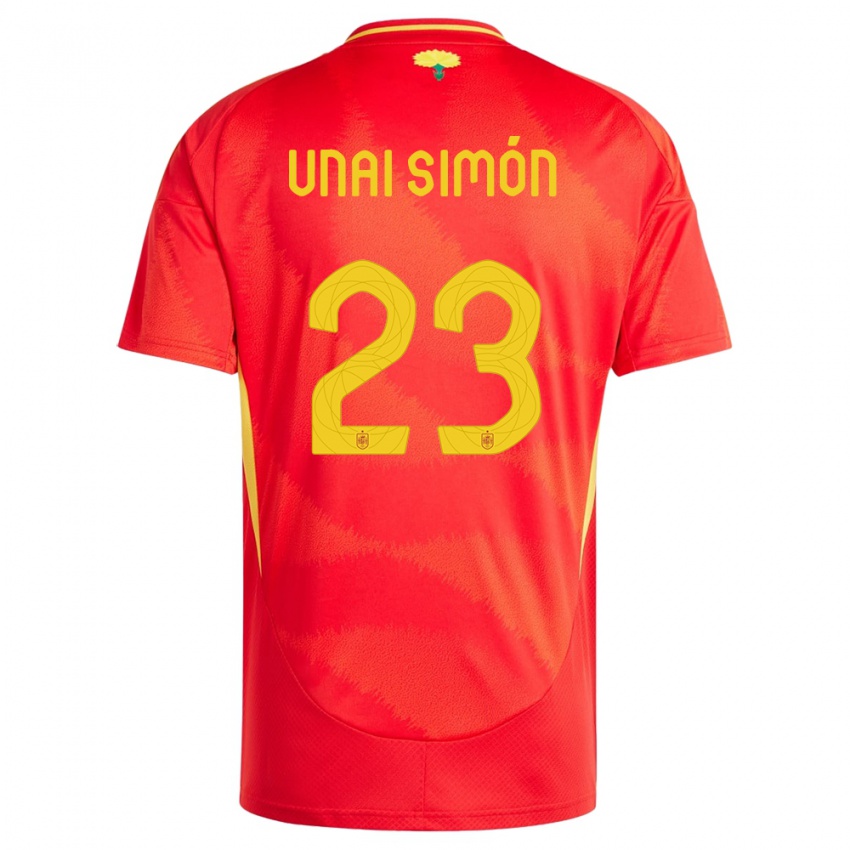 Női Spanyolország Unai Simon #23 Piros Hazai Jersey 24-26 Mez Póló Ing