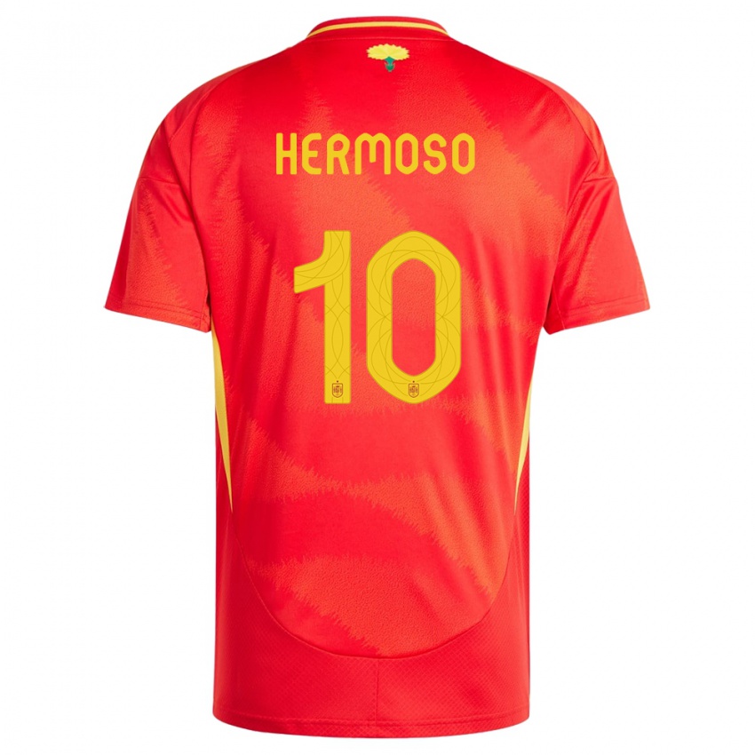 Női Spanyolország Jennifer Hermoso #10 Piros Hazai Jersey 24-26 Mez Póló Ing