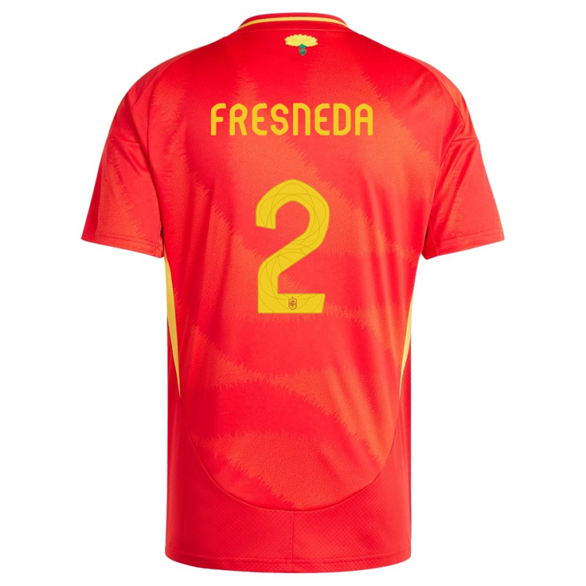 Női Spanyolország Ivan Fresneda #2 Piros Hazai Jersey 24-26 Mez Póló Ing